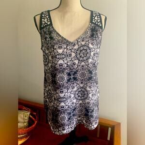 Women’s Y2K vintage vibes going out top Studio Y black and white flirty top s